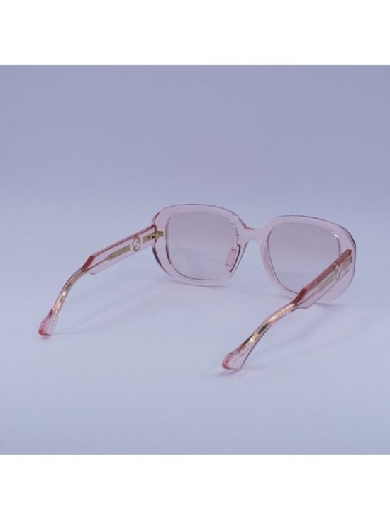 Gucci GG1557SK 003 Sunglasses Transparent Nude Square Frame, Pink Lenses main image 11